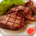 pork recipes android application logo